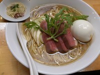 「【限定】鴨中華蕎麦（S）＋味玉＋和え玉」@煮干中華ソバ イチカワの写真