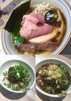 「【気まぐれ限定】大王いかそば￥800＋〆のいか茶漬け￥200」@中華そば 四つ葉の写真