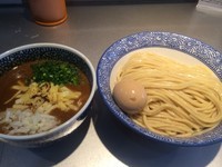 「カレーつけ麺辛口+中盛り+味玉」@豚骨一燈の写真