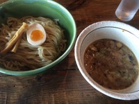 「鯵鶏白湯醤油つけ麺」@酒麺房 さの屋の写真