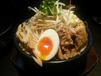 「豚煮込み汁有り 大盛」@つけめん まぜそば 麺喰の写真