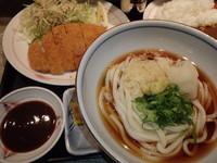 「とんかつカレーセット(おろしぶっかけ)(1200円)1玉無料」@さぬきうどん天霧 可部店の写真