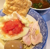 「小岩の蟹トマトつけ麺800円」@豚骨一燈の写真