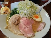 「【限定】塩チャーシューメン＋ねぎ増し＋ビール＝￥1460」@UNDER GROUND RAMENの写真