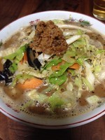 「特盛野菜焦がし味噌麺」@丹行味素 北新横浜本店の写真