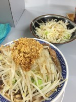 「にぼふじ麺、野菜ちょい増し、ニンニク多め」@鶏とふじの写真