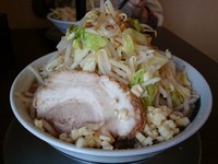 「ラーメン700円(麺大盛・野菜大盛・ニンニク)」@麺屋 喜乃助の写真