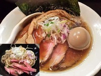 「特製そば 950円  + 和え玉（醤油） 150円」@麺処 晴の写真