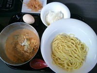 「濃厚つけ麺（３５０ｇ）　※雑炊セット（ライス、生卵）サービス」@信州55 フジヤマ外伝の写真