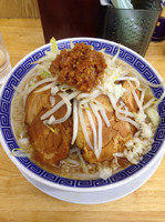 「ふじそば(並)小ブタトッピング」@勝神角ふじの写真