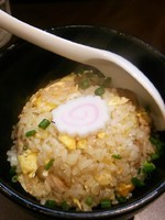 「伊吹いりこそば800円+半チャーハン270円」@おおぜき中華そば店の写真