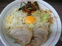 「小ラーメン￥690＋汁なし￥80＋ニラキムチ￥80＝￥850」@ラーメン二郎 横浜関内店の写真