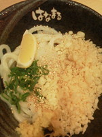 「ぶっかけ（温・小）\300」@はなまるうどん 八丁堀店の写真