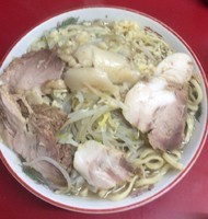 「大ラーメンW豚入り（800円）」@ラーメン二郎 目黒店の写真
