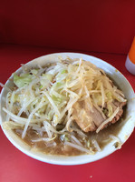 「小ラーメン、ニンニク+野菜マシ」@ラーメン二郎 三田本店の写真
