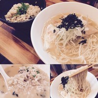 「【1周年限定】らーめん 純 銀だら搾り900 円 銀飯250円」@鮮魚らーめん 五ノ神水産の写真