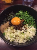 「台湾まぜそば、2周年記念で半額」@づけ麺  秀 中野店の写真