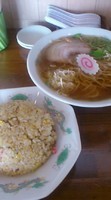 「チャーハンセット 醤油 硬め、油多め900円」@ラーメン雅の写真