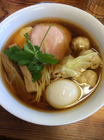 「味玉醤油ワンタン1000円」@飯田商店 湯河原本店の写真