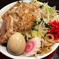 「味噌まぜそば（大盛350ｇ）＋味玉」@豚斬りらーめんの写真
