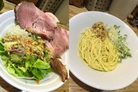 「鶏ソバ￥780＋ローストポーク＋替え玉（ホタテ味付き）」@NOODLE STOCK 鶴おかの写真
