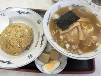 「ラーメン 半チャーハンセット」@幸楽の写真