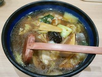 「かきうま煮らーめん(並盛・140g)980円」@たつきの写真