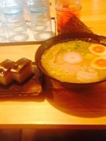 「中華蕎麦¥600+味玉¥0（ラーパス特典）+鯖の押し寿司¥380」@上州濃厚中華蕎麦 はたお商店 下小出本店の写真