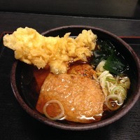 「きつね（￥330）＋イカ天（クーポン）」@ゆで太郎 東邦医大通り店の写真