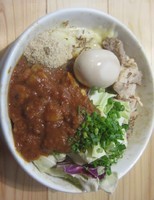 「限定　バリまぜ（８５０円）＋味玉」@博多らーめん バリ龍の写真