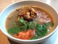 「3種きのこの美健麺＋[改造] 強引な〆リゾ」@デニーズ 長野東和田店の写真