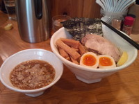 「つけ麺（全部のせ+特盛）」@麺道 GENTENの写真