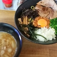 「まぜ味噌つけめん（激辛Queen Version）１０００円」@へべれ家の写真