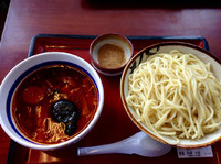 「辛味もりそば 温盛り中辛 ¥780+魚粉¥70」@武蔵村山大勝軒の写真