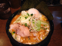 「味噌ラーメン温玉付き （750円）」@濃厚豚骨ラーメン 濱虎家の写真