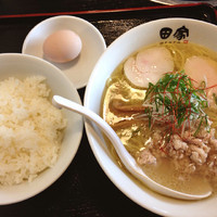 「名古屋コーチンそば＋コーチンTKG」@中華そば 田家 本店の写真