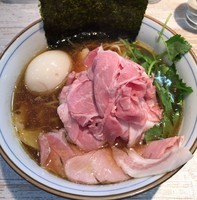 「特製煮干そば 950円&アジの握り300円」@中華そば 四つ葉の写真