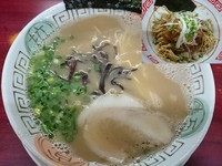 「らーめん（油抜き）￥700＋和え玉￥150＝￥850」@博多長浜らーめん 楓神の写真