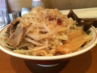 「油めん（ニンニク以外全増し）／￥800」@らーめん ぽっぽっ屋 水道橋店の写真