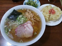 「中華そば （大）　＋天ぷら」@中華そば 末広の写真