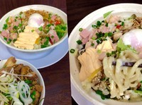 「混ぜ・カルボそば850円＋チャーシュー丼」@丸直の写真