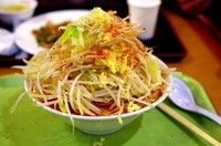 「辛ラーメン(ヤサイW・ニンニク・アブラ)780円」@ジャンクガレッジ イオンレイクタウンmori店の写真