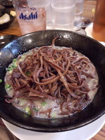 「博多長浜ラーメン650円+キクラゲまし100円他」@博多長浜ラーメン まるながの写真