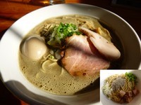 「【限定】特濃ニボ白湯（750円）+和え玉（150円）」@麺屋 むじゃきの写真