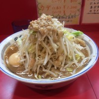 「小ラーメン 野菜チョイマシ アブラ タマネギW 味玉変更」@麺屋 桐龍の写真