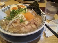 「肉そばダブル+味玉トッピング　９７２円+無料チケット餃子」@初代丸源ラーメン 上田店の写真