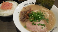 「らーめん（＋明太ごはん）」@博多長浜らーめん いっきの写真