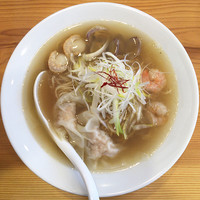 「海老ワンタンメン“潮”（大晦日限定）」@下町中華そば すずめ食堂の写真