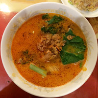 「タンタン麺＋半炒飯セット880円＋焼き餃子280円」@中華料理  芳香園 新横浜店の写真