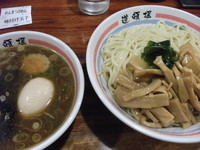 「めんまつけめん+味付玉子」@中華めん処 道頓堀の写真